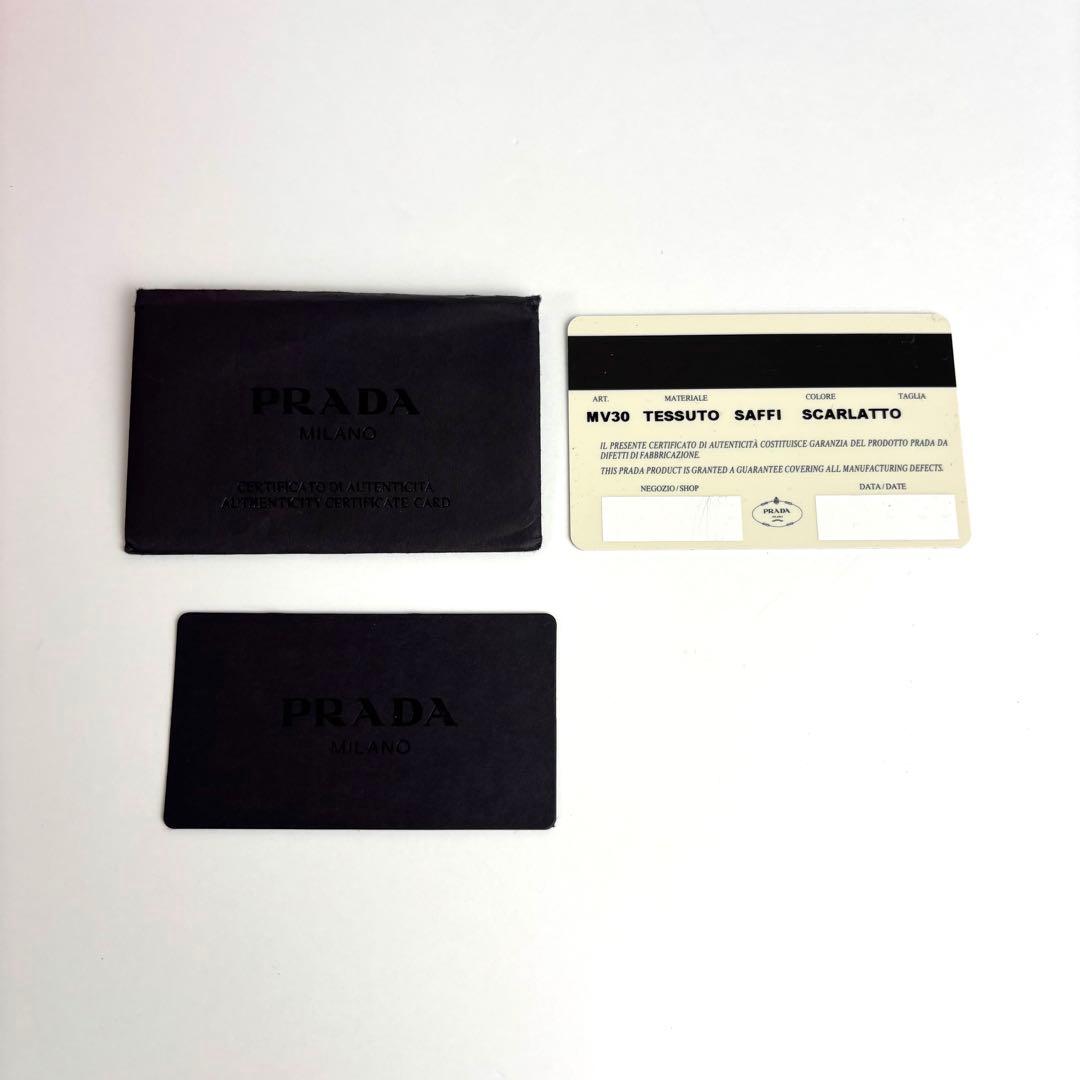 極美品 PRADA セカンドバッグ ポーチ 三角ロゴ ナイロン サフィアーノ