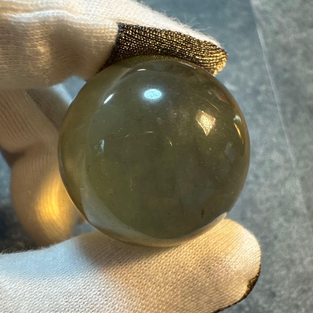 リビアングラス　スフィア　貫通穴なし　隕石