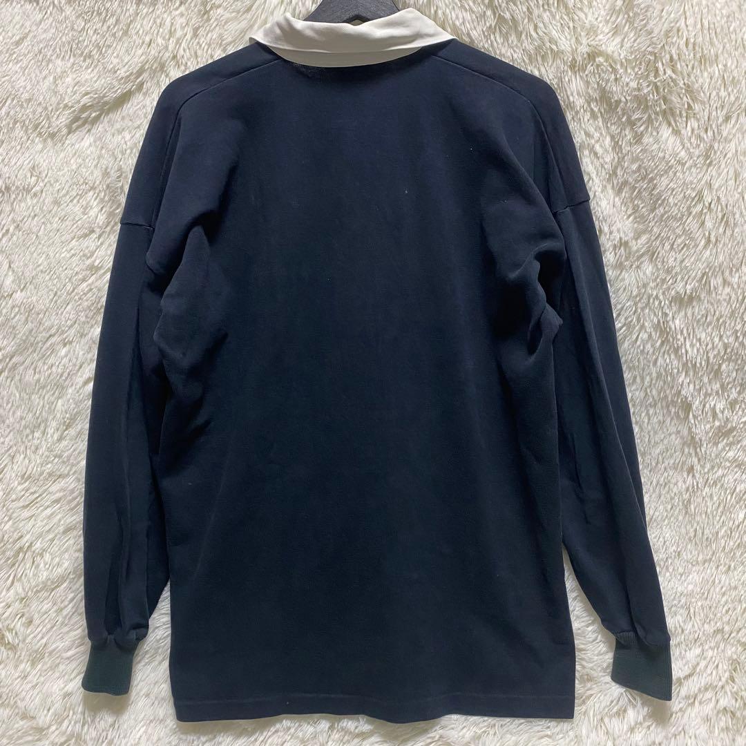 90's カンタベリー オールブラックス ラガーシャツ 長袖 ブラック L