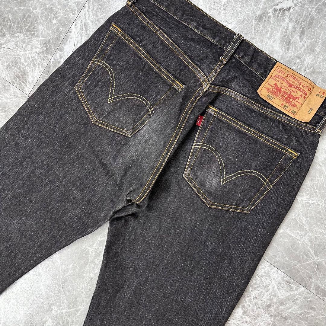 激レア！ メキシコ製 Levisリーバイス501 先染め ブラックデニム W32