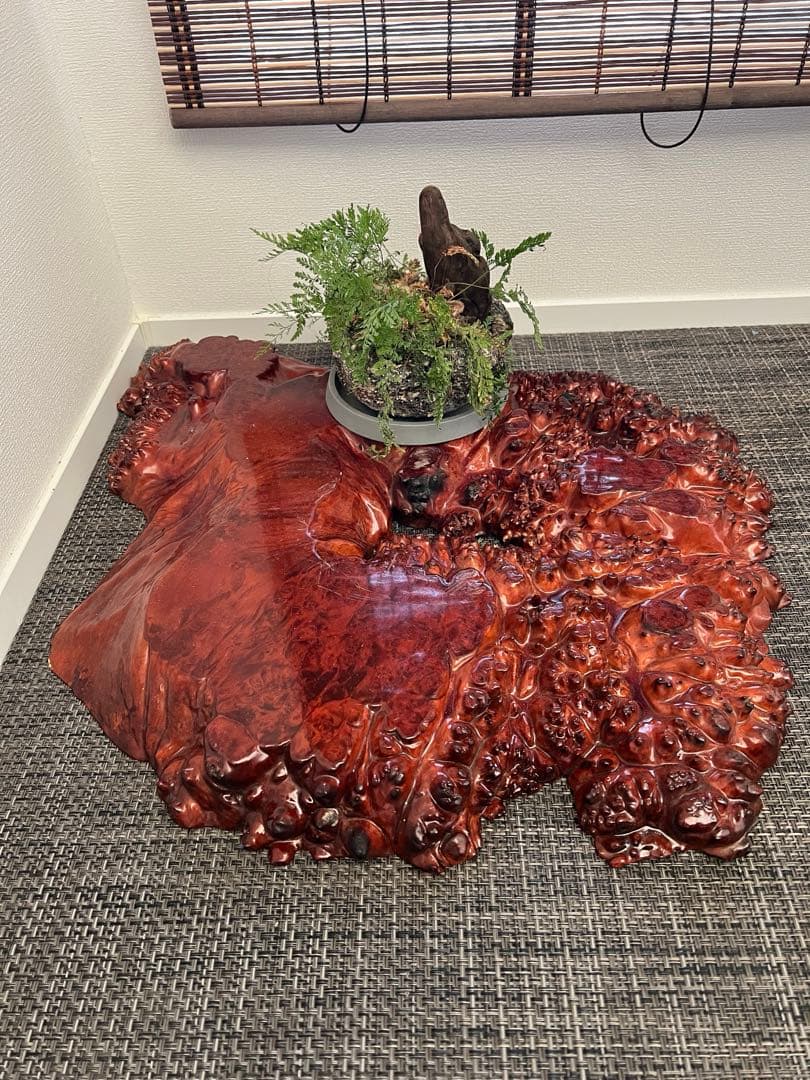 花台　瘤　玉杢　葡萄杢　天然木　置き台　　盆栽台　香炉台　高級