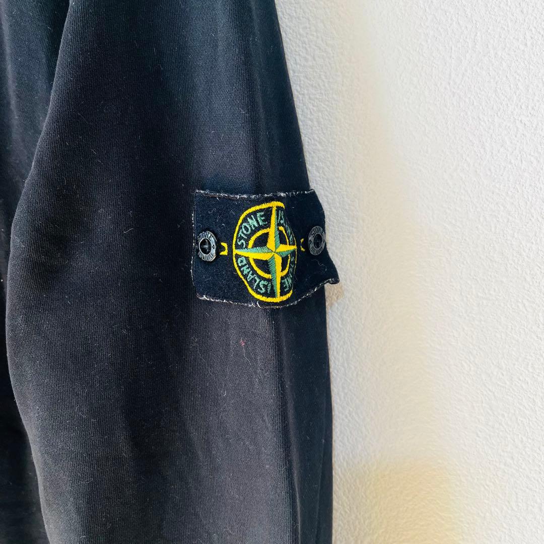 Stone  ブラック クルーネック トレーナー