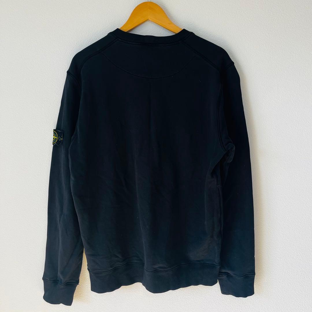 Stone  ブラック クルーネック トレーナー