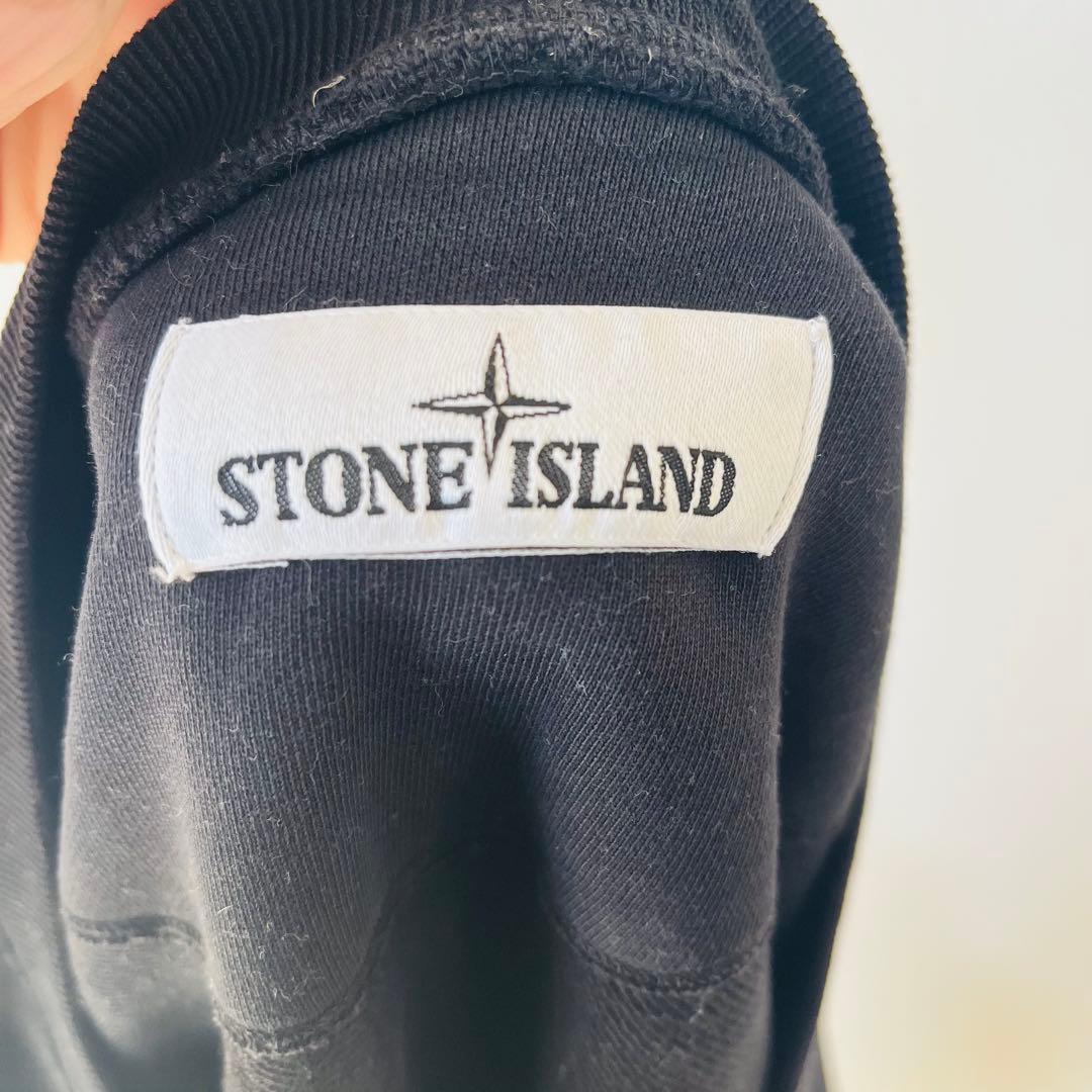 Stone  ブラック クルーネック トレーナー