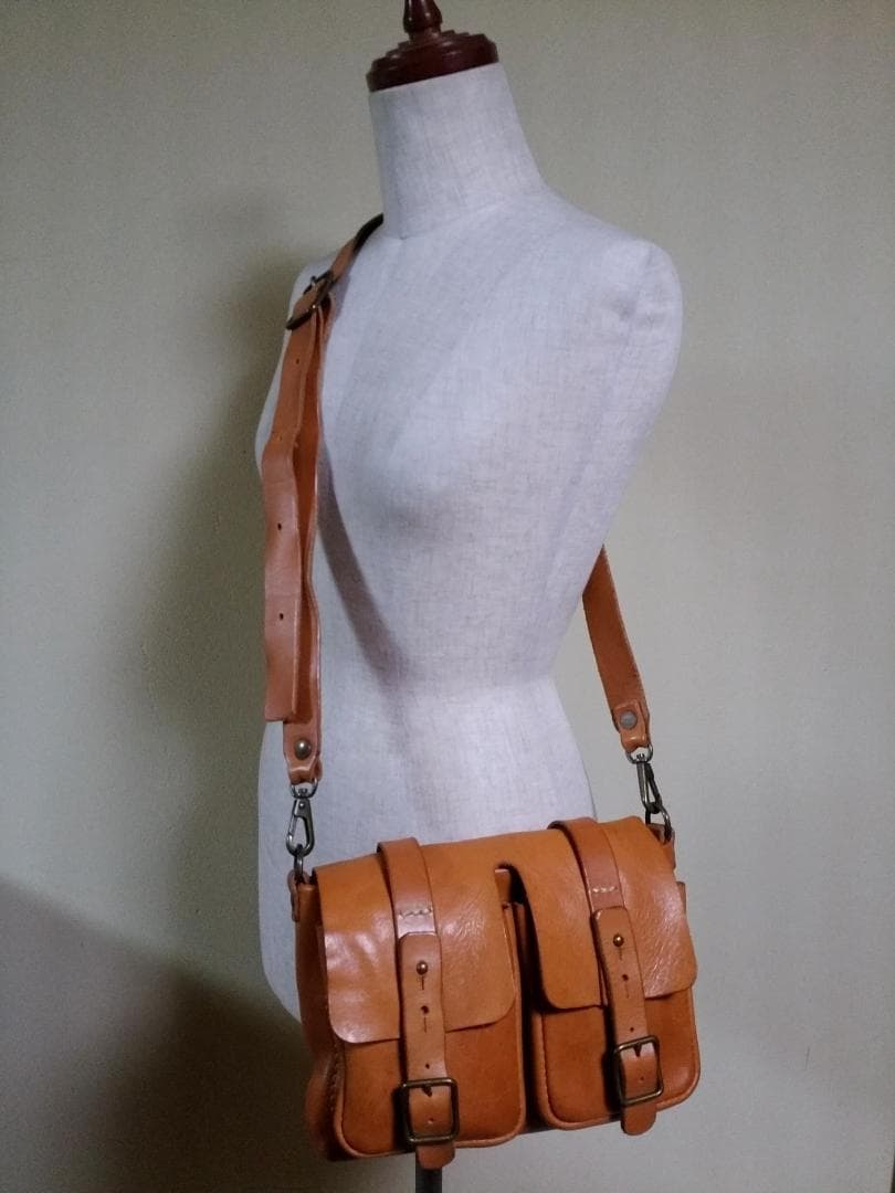 HERZ ヘルツ ヒコーキのりショルダーバッグ 牛革 定価48,400円 日本製