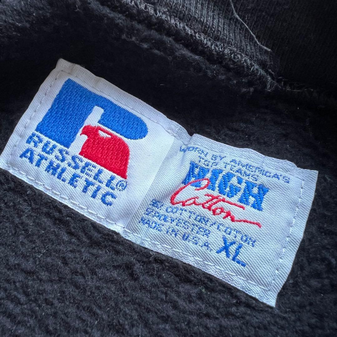 90s Russell ラッセルアスレチック 無地スウェット USA製 黒 前V