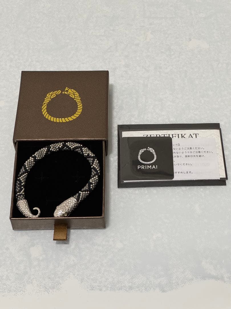 PRIMA! nishiki classic gray 蛇デザインブレスレット