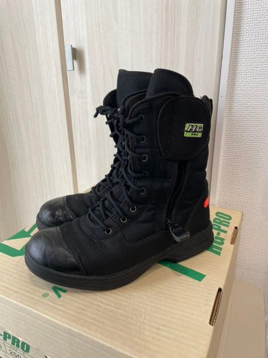 三益消防機材製 HG-PRO ハイグリップ布製編み上げ靴 消防 救助 - メルカリ