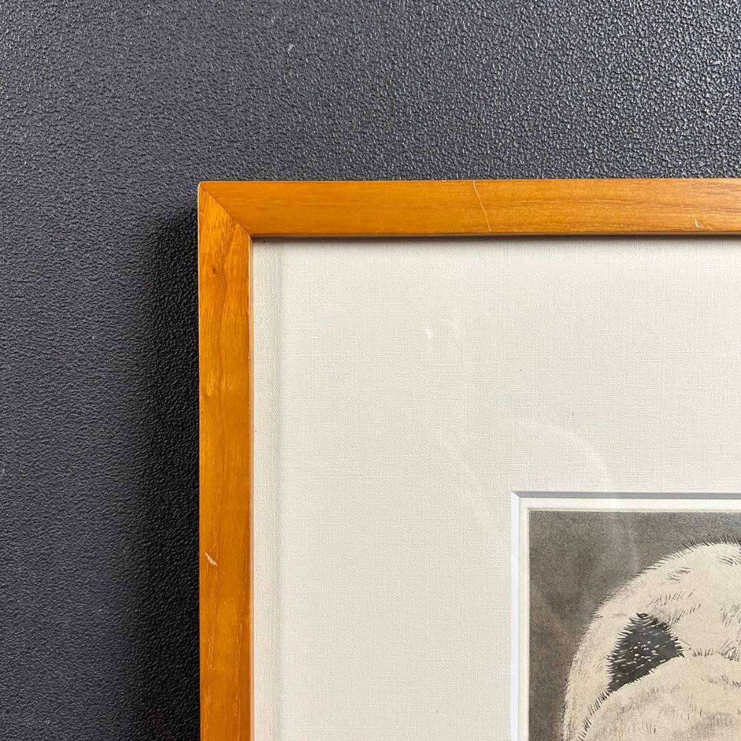 最終値下げ】美品 小泉淳作「猫」銅版画 直筆サイン・落款入り 額縁