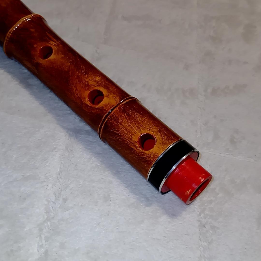 竹峯　尺八　一尺八寸　和楽器　収納袋付き　箱付き　マウスピース付き