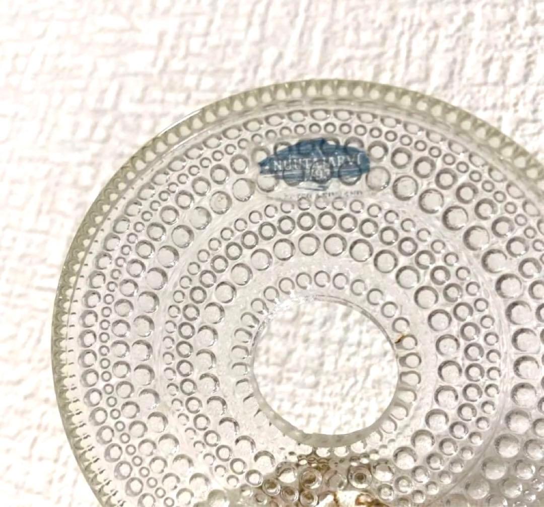 稀少ヴィンテージ品】 ヌータヤルヴィ カステヘルミ クリア 蝋受け皿 1