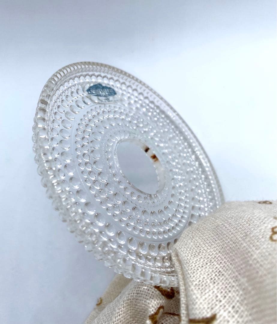 稀少ヴィンテージ品】 ヌータヤルヴィ カステヘルミ クリア 蝋受け皿 1