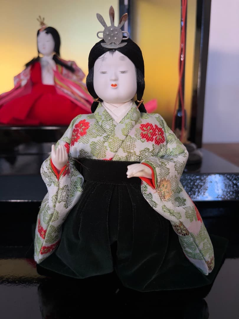 喜峰作　おぼこ五人飾　久月監修　貴重　ベルベット衣装