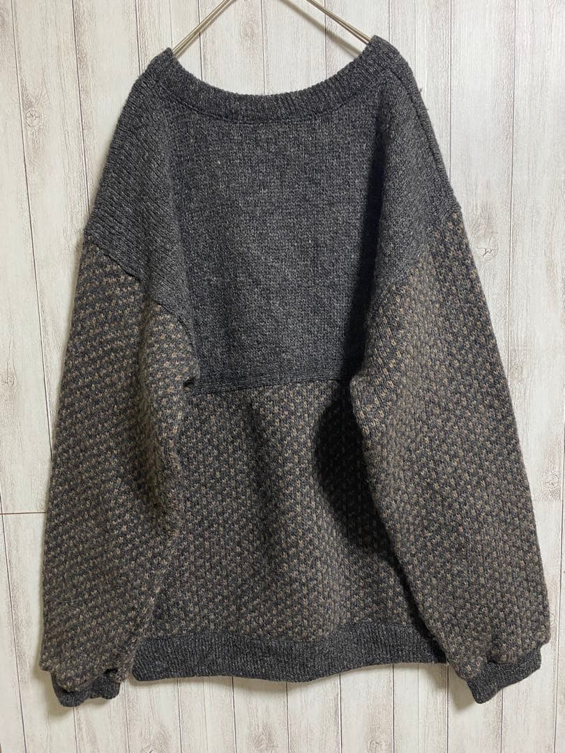 L.L.Beam バーズアイニット ハーフボタン ノルウェー製 古着