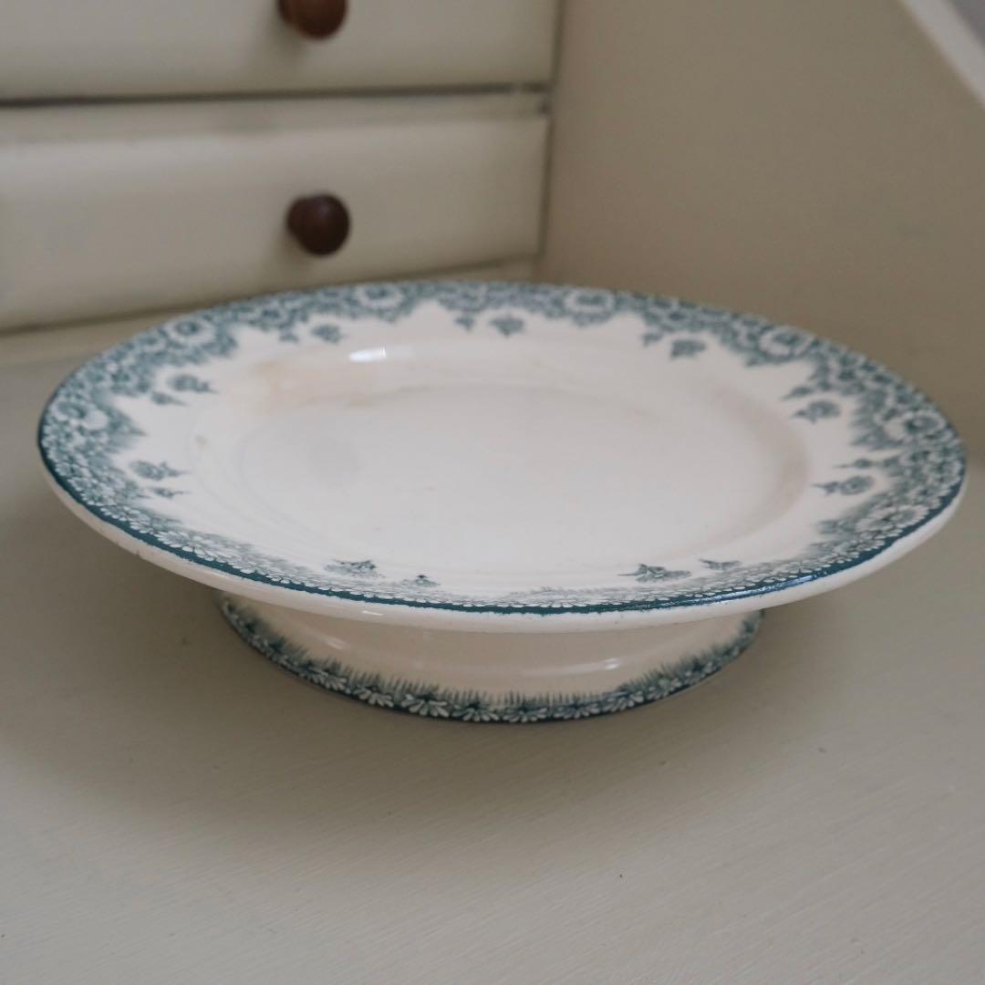 花柄装飾のアンティークコンポティエ　フランス