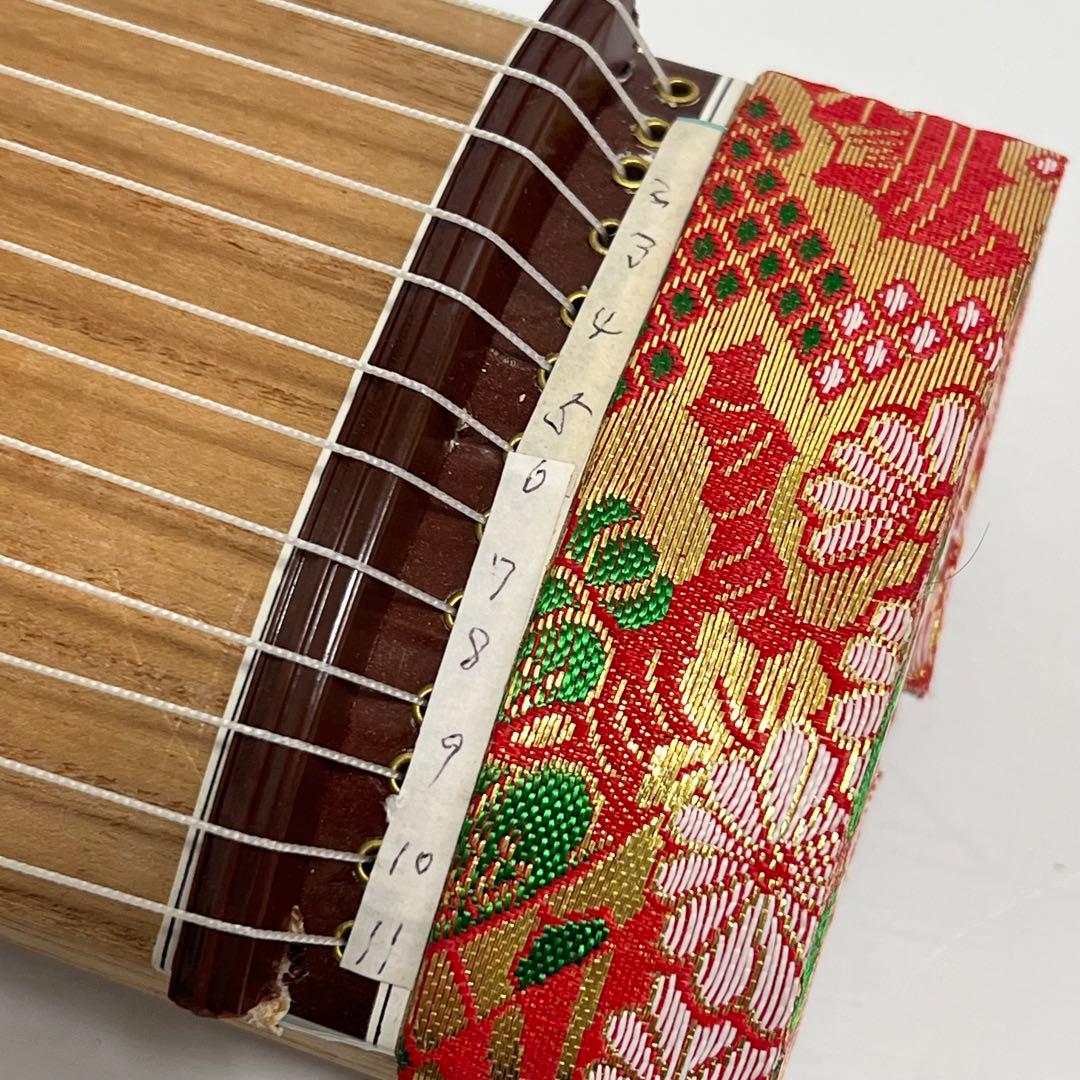 ミニ琴 全長約42cm 短琴 和楽器 13弦 お筝 お琴