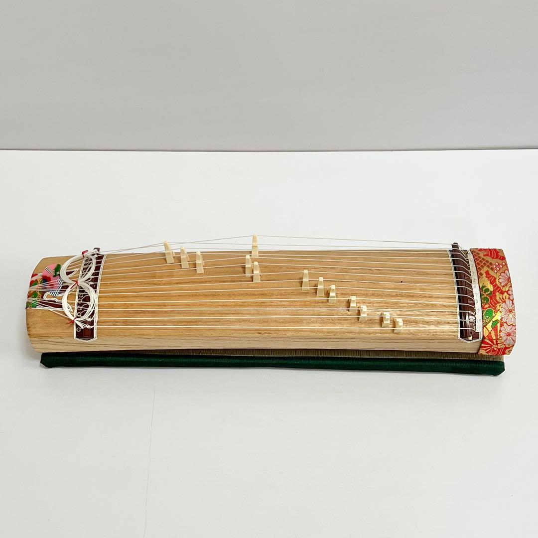 ミニ琴 全長約42cm 短琴 和楽器 13弦 お筝 お琴