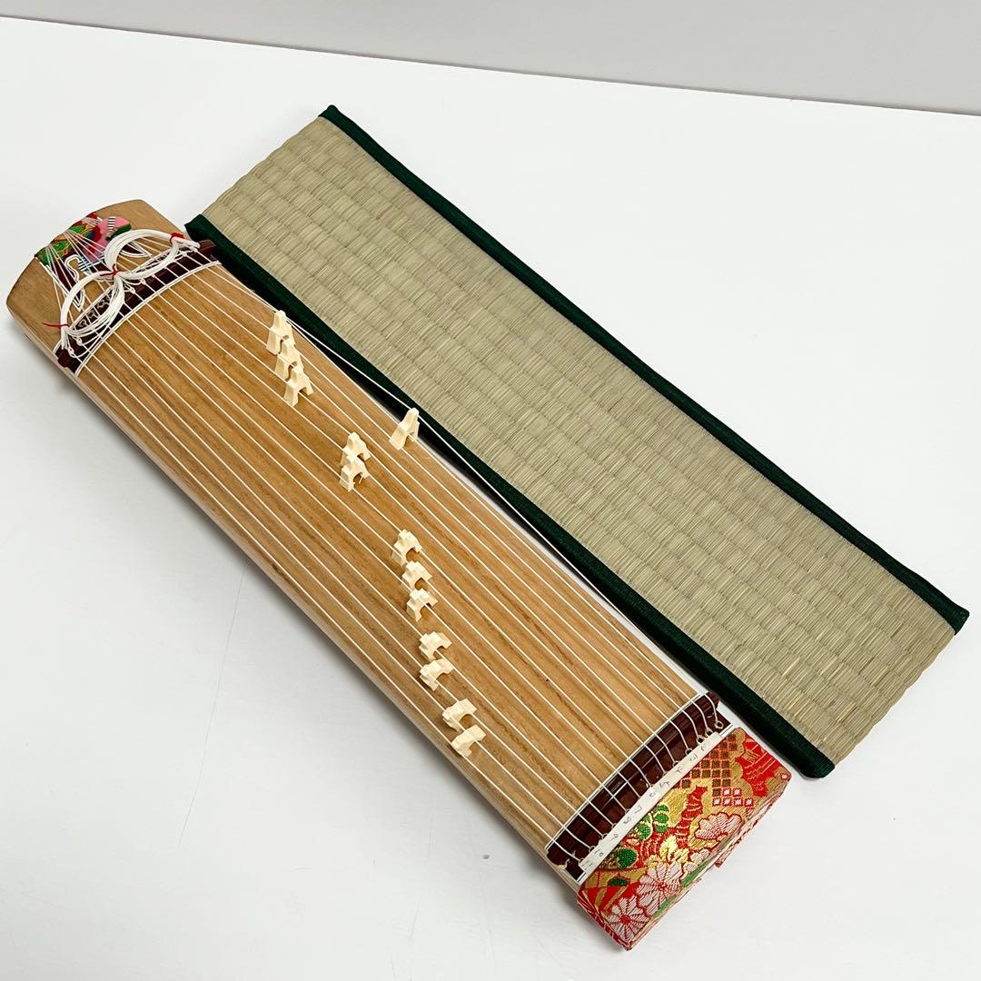 ミニ琴 全長約42cm 短琴 和楽器 13弦 お筝 お琴