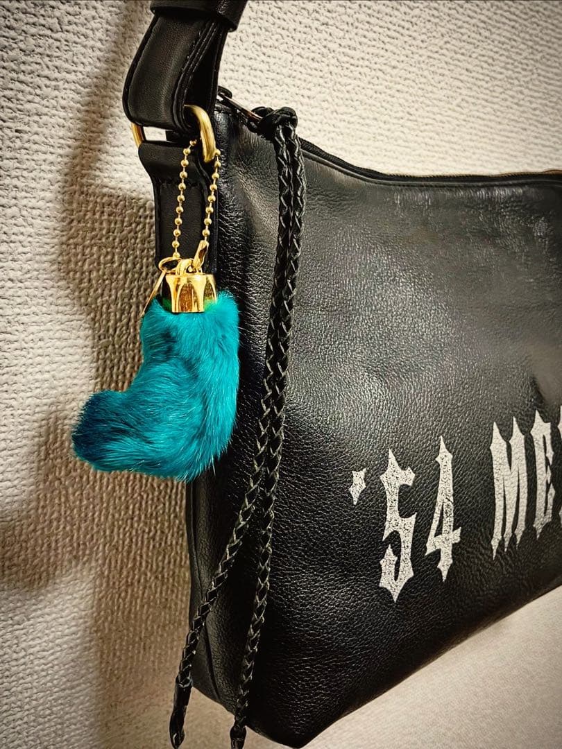 ハンドメイド ショルダーバッグ ステンシル バイカー ホットロッド 本革