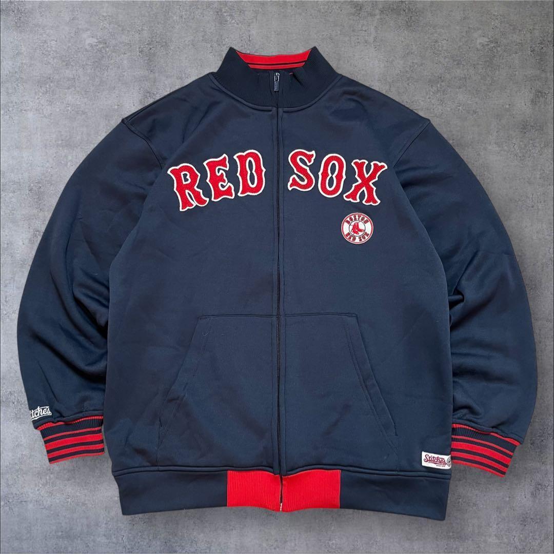 MLB ボストン・レッドソックス トラックジャケット ネイビー 刺繍ロゴ