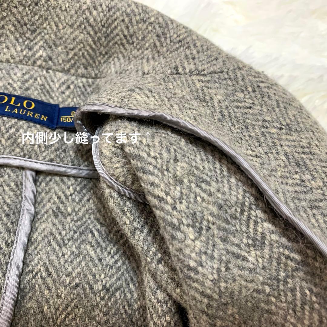 ポロ ラルフローレン ウール 100% ヘリンボーン ロング コート ベルト