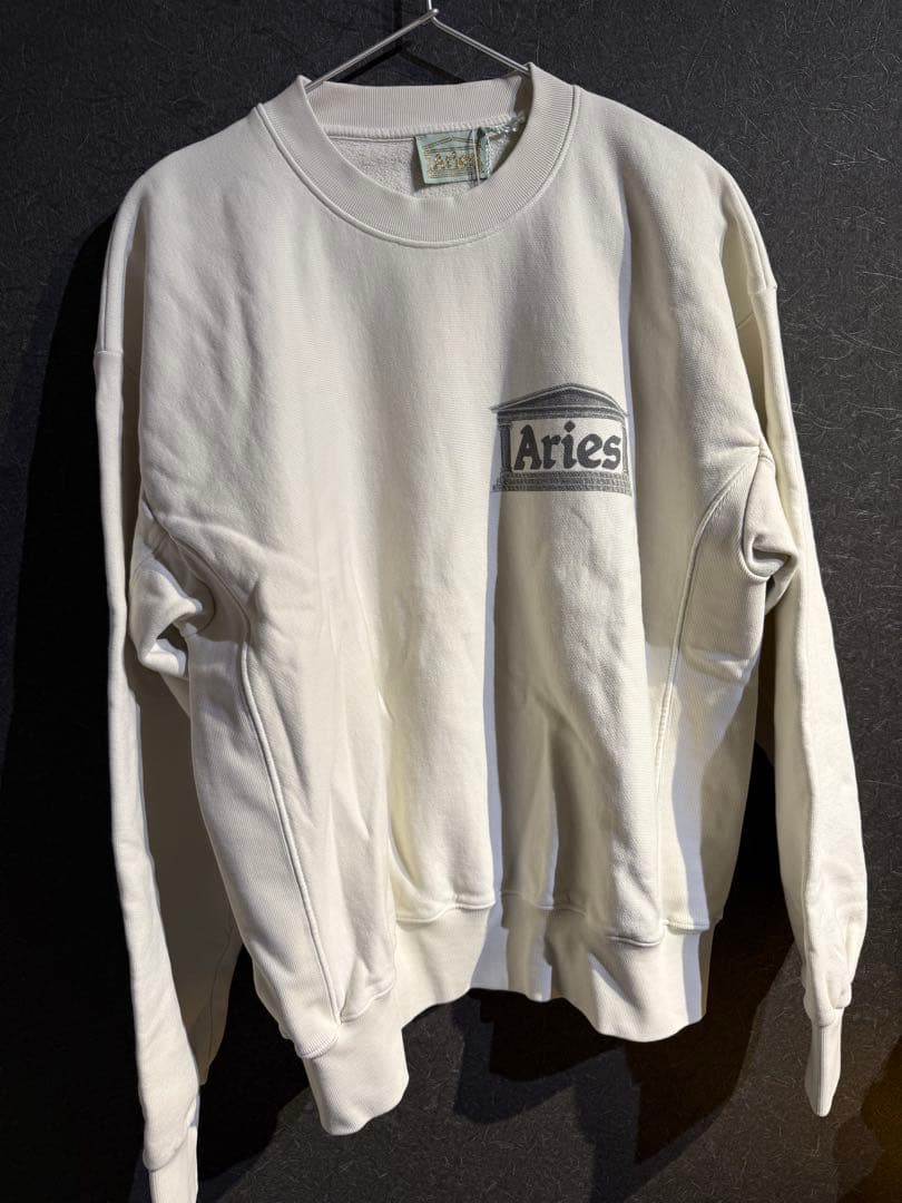 新品未使用 Aries M ホワイトスウェット