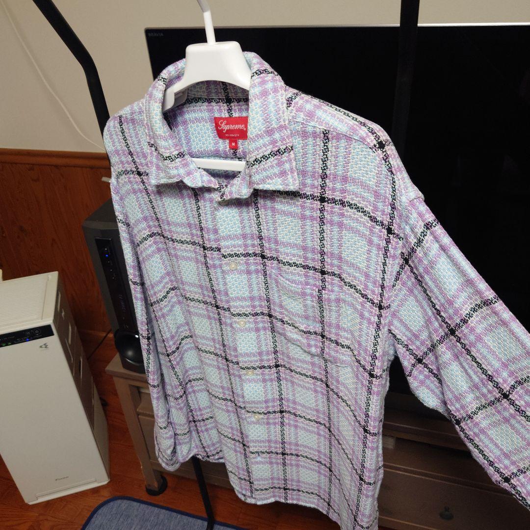 トップス Supreme 23SS Basket Weave Plaid Shirt