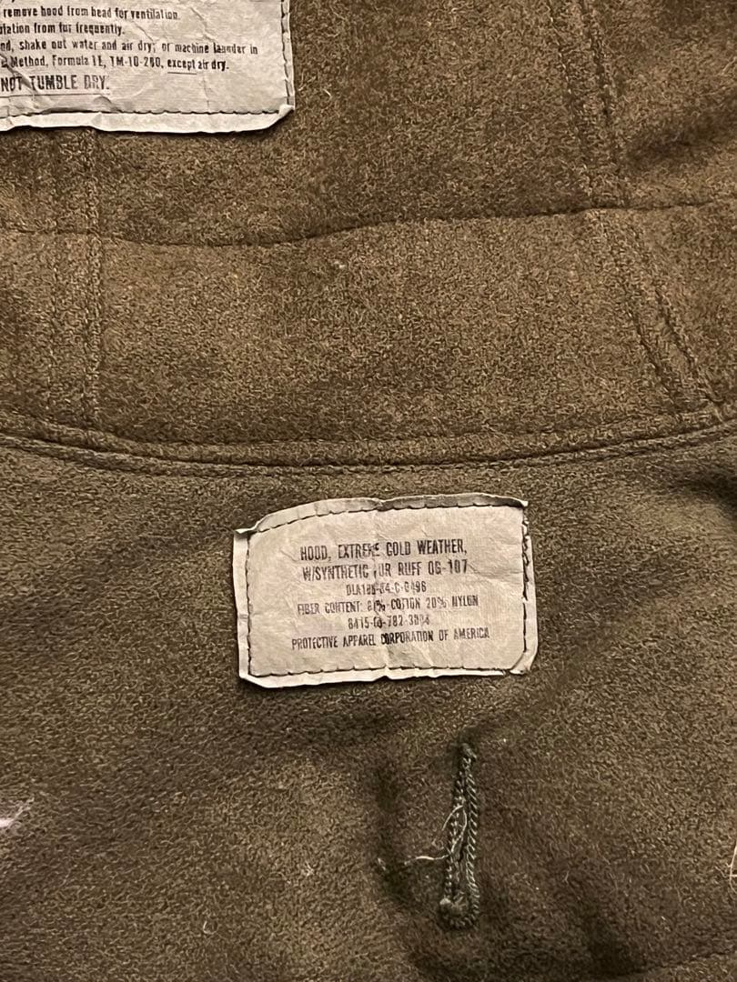 M-65 80年代米軍フィッシュテール コヨーテファーMサイズ ライナーおまけ