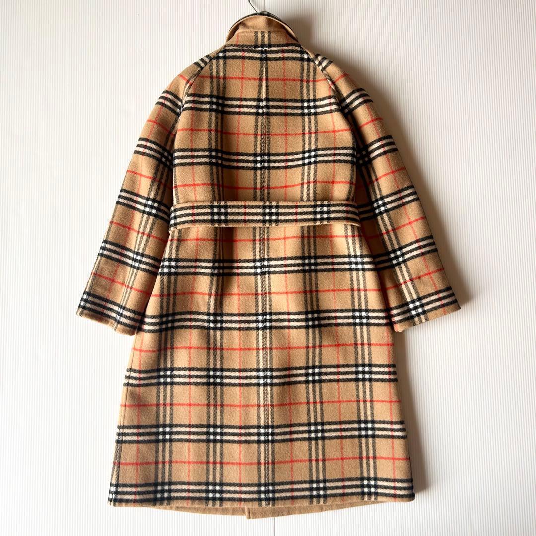 BURBERRY ノバチェック柄ロングコート　リバーシブル　キャメル