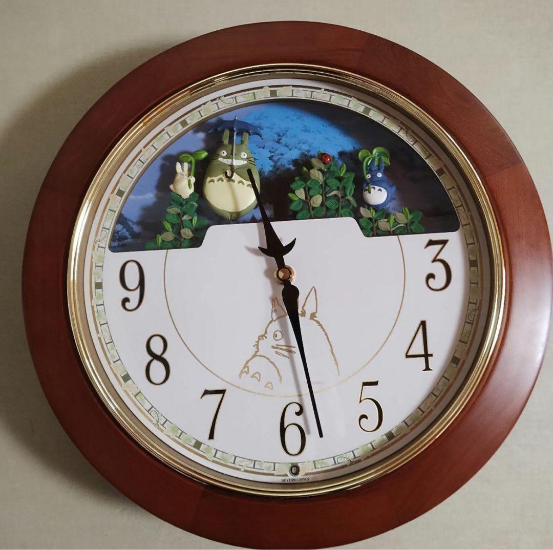 となりのトトロ 掛時計 木製