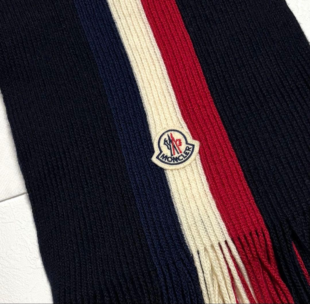 MONCLER モンクレール ウールマフラー イタリア製 保存袋付き