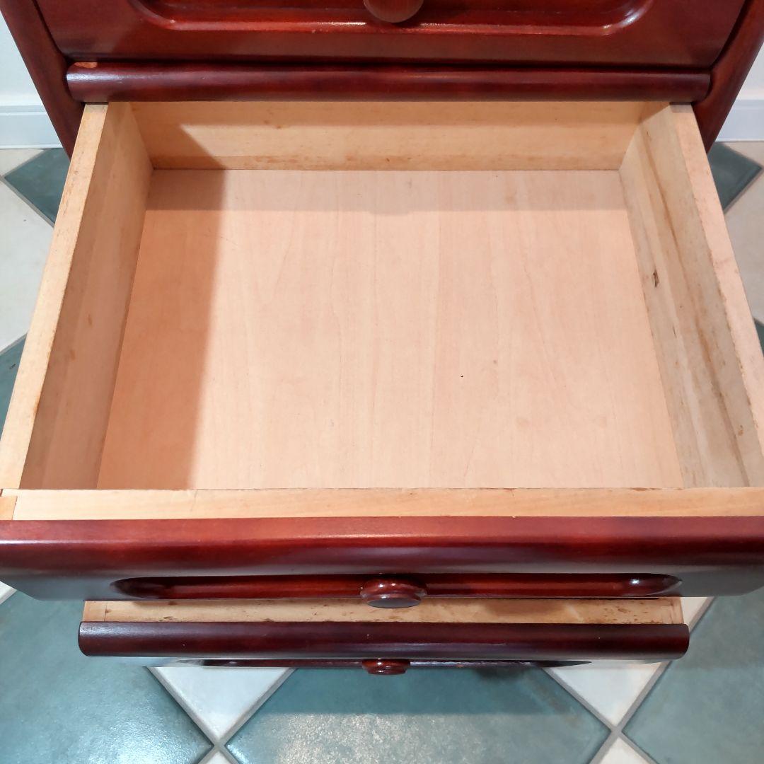 カリモク 電話台 】karimoku キャビネット 引出し4杯 昭和レトロ