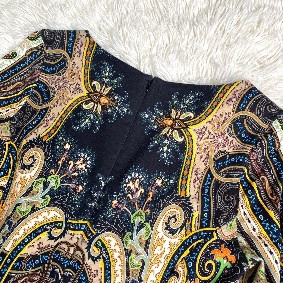 美品✨ETRO ワンピース ニット ストレッチ ペイズリー M イタリア製
