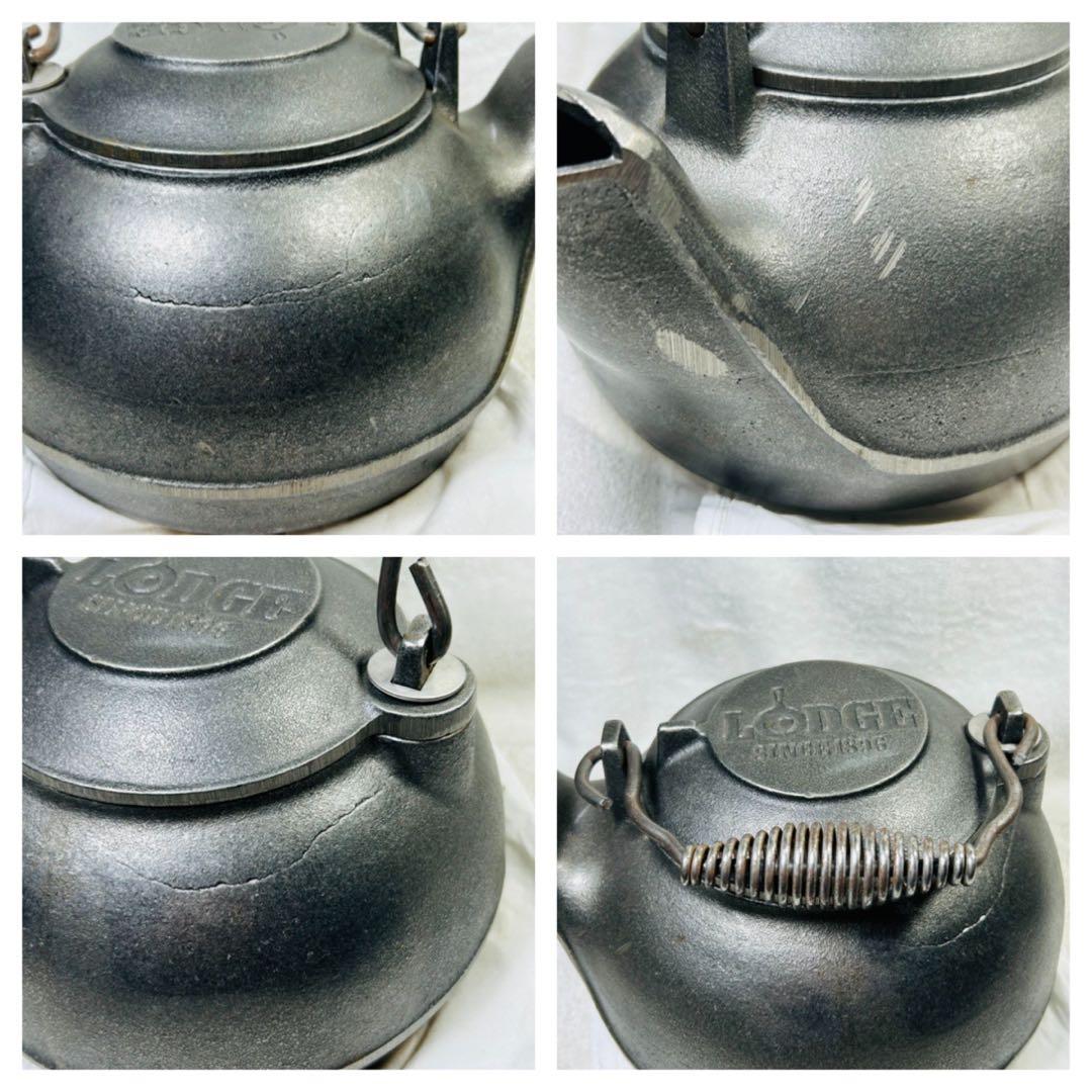 美品未使用　ビンテージ品Lodgeの2.4L 鋳鉄製ケトル