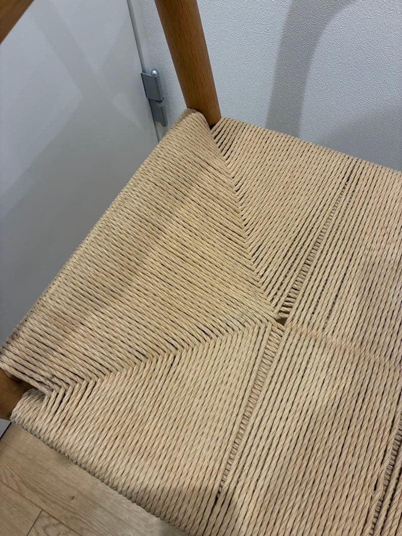 オーク材ペーパーコードアームチェア