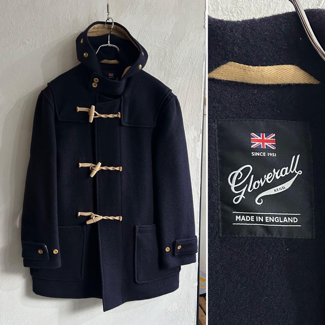 極美 イングランド製 gloverall MONTY ダッフルコート ネイビー