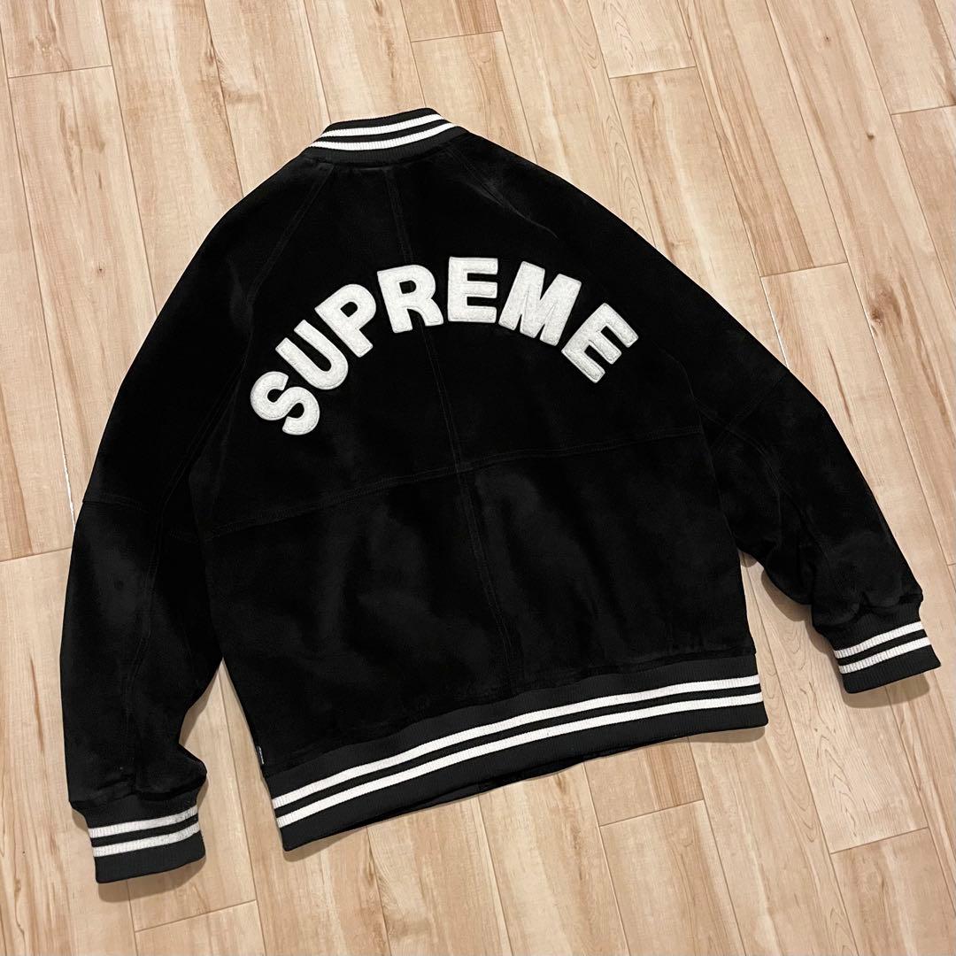 激レア！2017SS SUPREME“SUEDE VARSITY JACKET”