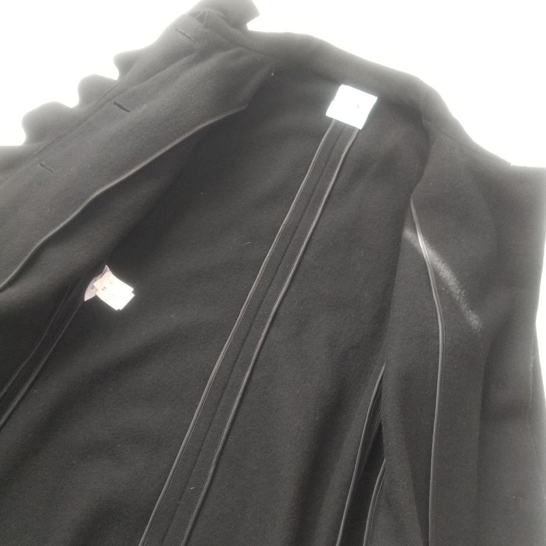 MOSCHINO モスキーノ フリル ロングコート フラワーモチーフ ブラック