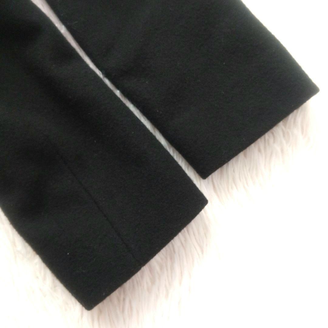 MOSCHINO モスキーノ フリル ロングコート フラワーモチーフ ブラック