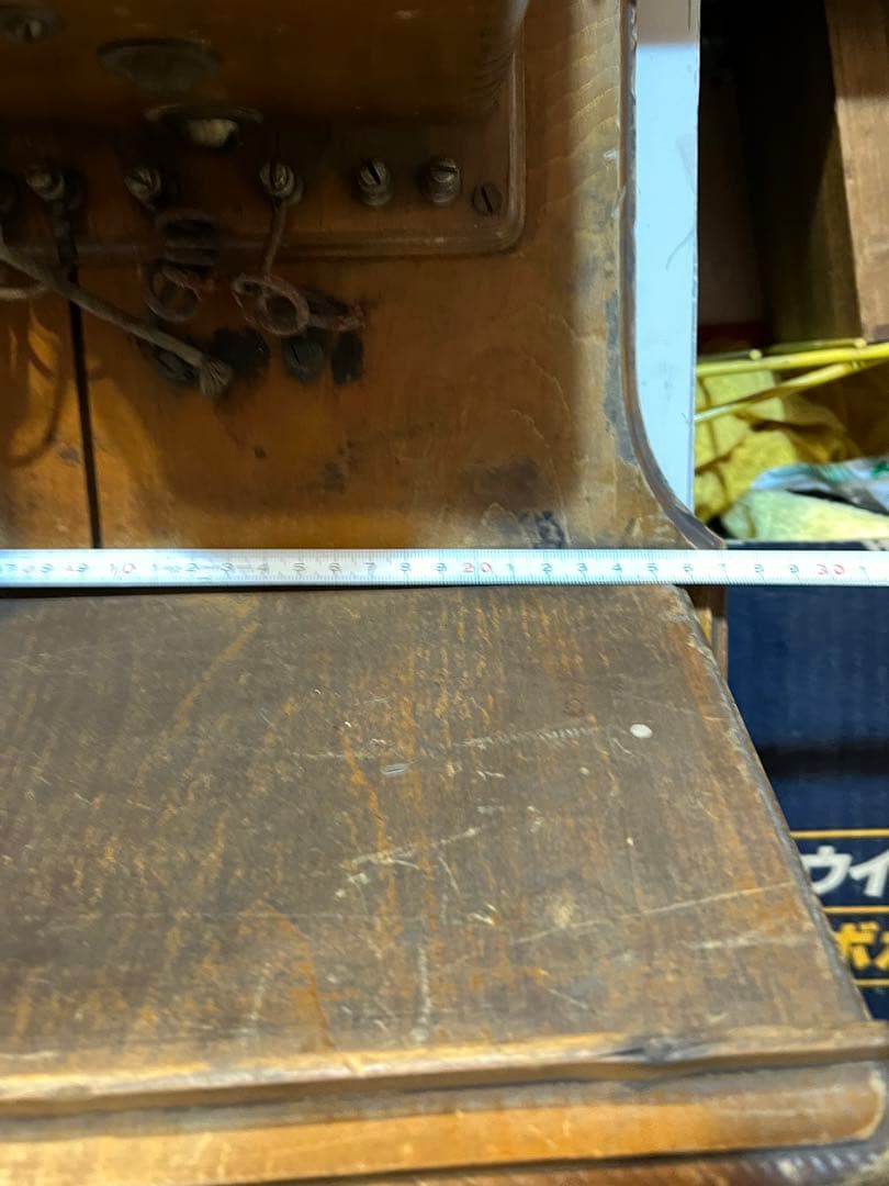 アンティーク電話機、レトロ電話機、手回し電話機、昭和初期手回し電話機、木製電話機