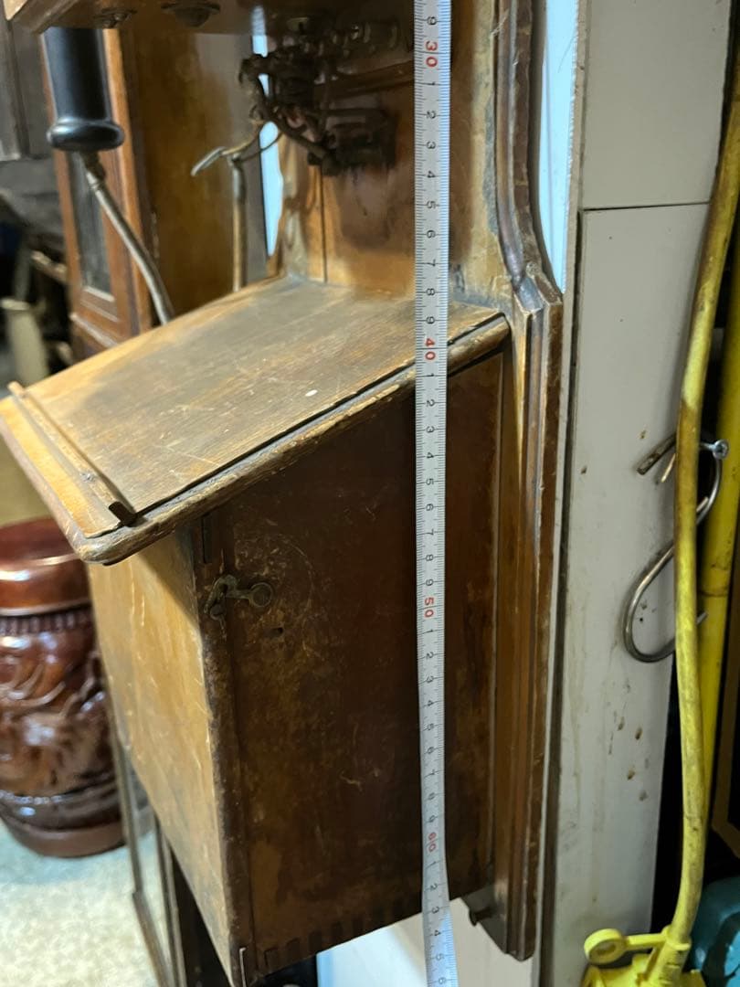 アンティーク電話機、レトロ電話機、手回し電話機、昭和初期手回し電話機、木製電話機