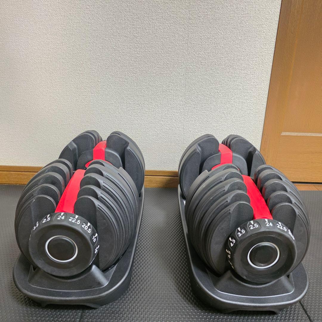 【237】ダイヤル式　可変式ダンベル　24kg 右左　匿名配送