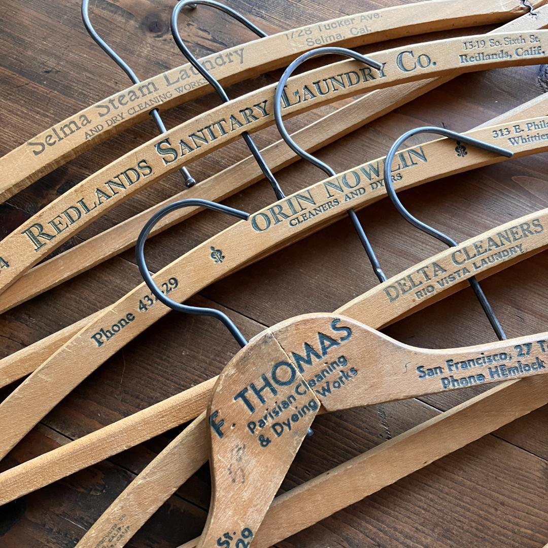 USA広告入ハンガー5本★vintage／アメリカ／California