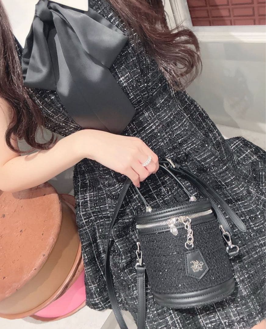 リボンツイードミニワンピース♡XS♡新品・未着用タグ付き♡ミシェル