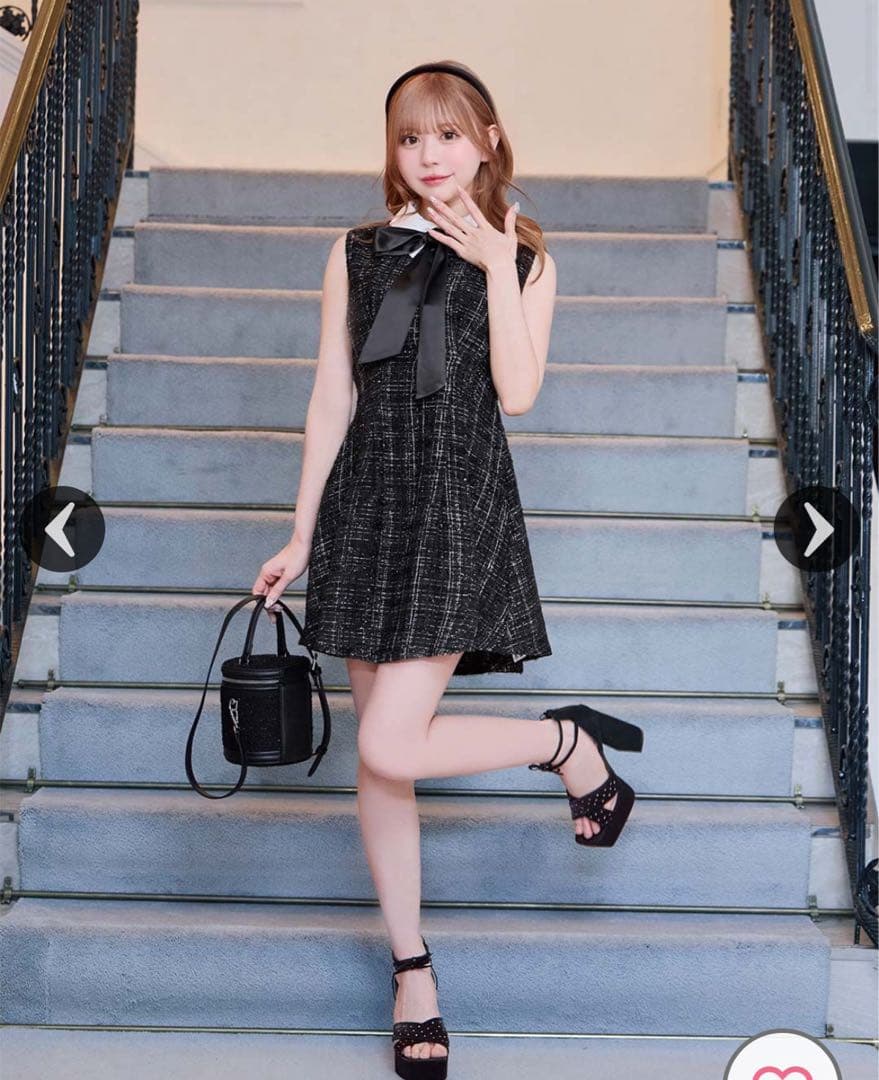 リボンツイードミニワンピース♡XS♡新品・未着用タグ付き♡ミシェル