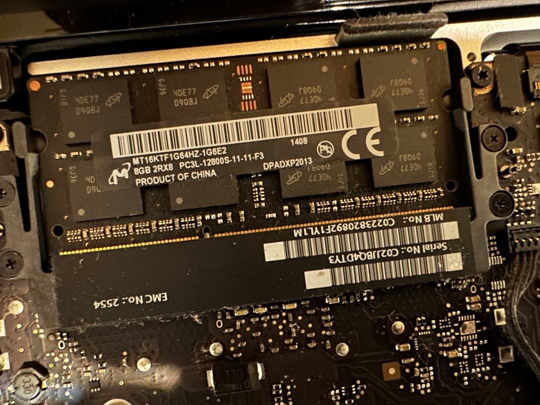 MacBook Pro 2012年 i5 RAM16GB SSD500GB