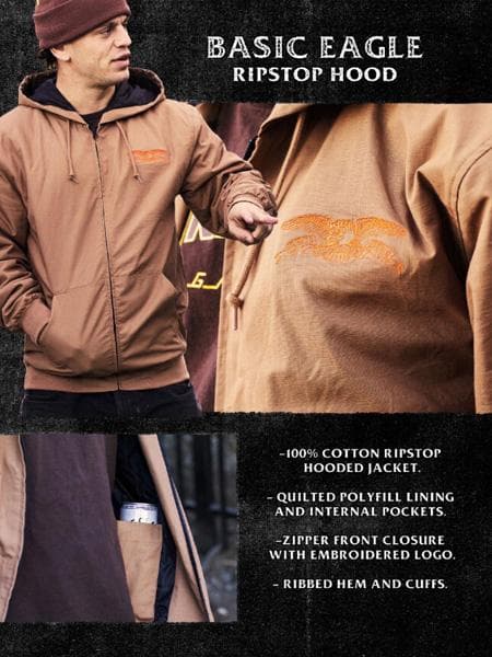 ANTIHEROアンタイヒーローアンチヒーローリップストップフードジャケットXL