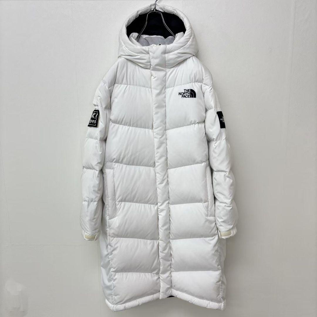 ノースフェイス ベンチコート ロングダウン ホワイト メンズL