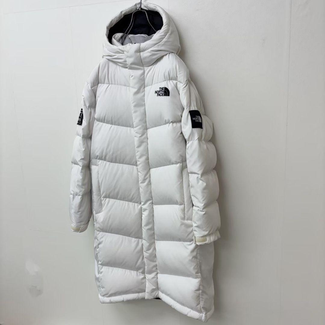 ノースフェイス ベンチコート ロングダウン ホワイト メンズL