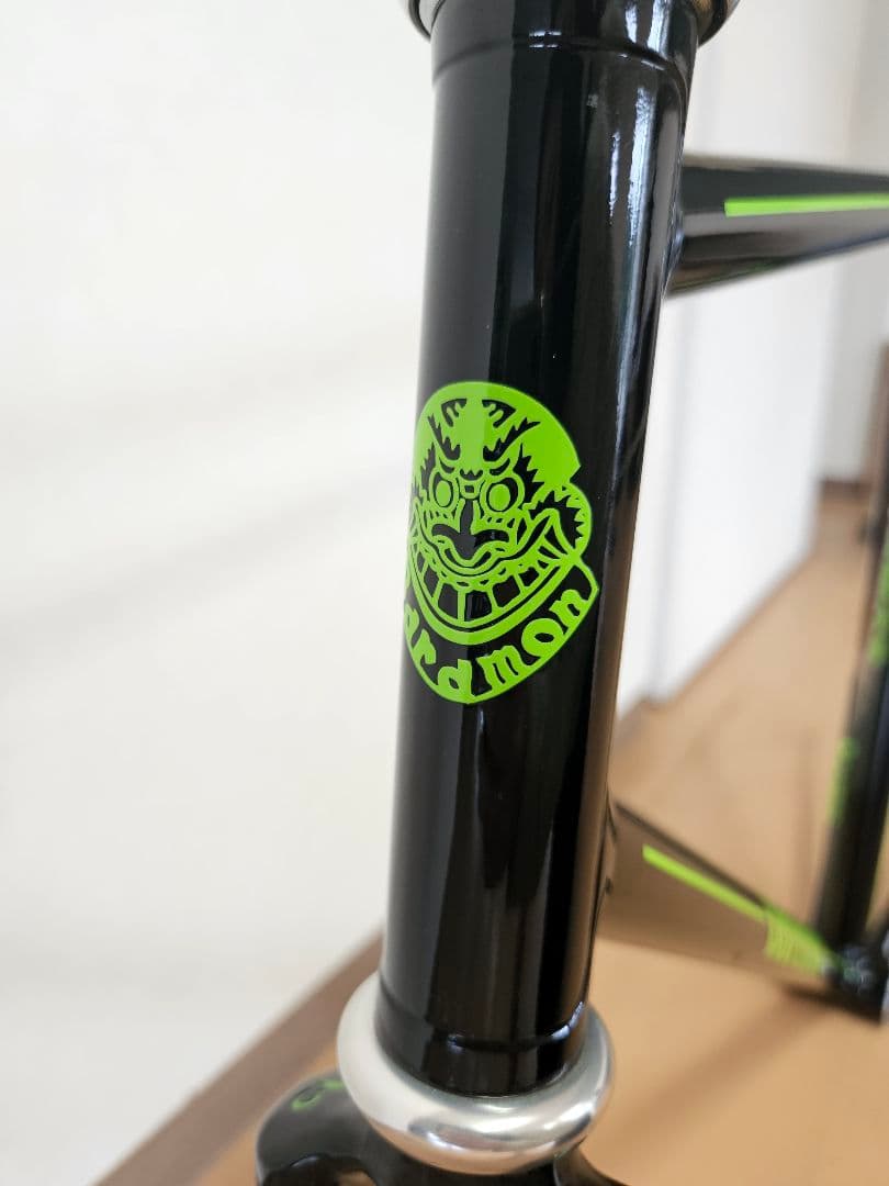 【美品】Baramon ピストフレーム 黒/緑 競輪 NJS